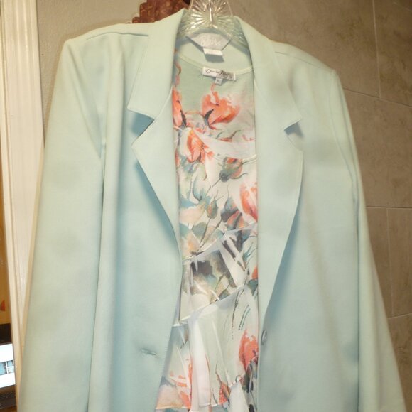 Blair Soft Loose style Career Blazer One-Button Lime green Vintage Sz M - Picture 1 of 12